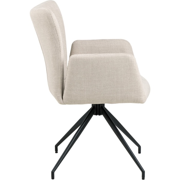 Krzesło Laura z podłokietnikami beżowe - ACTONA